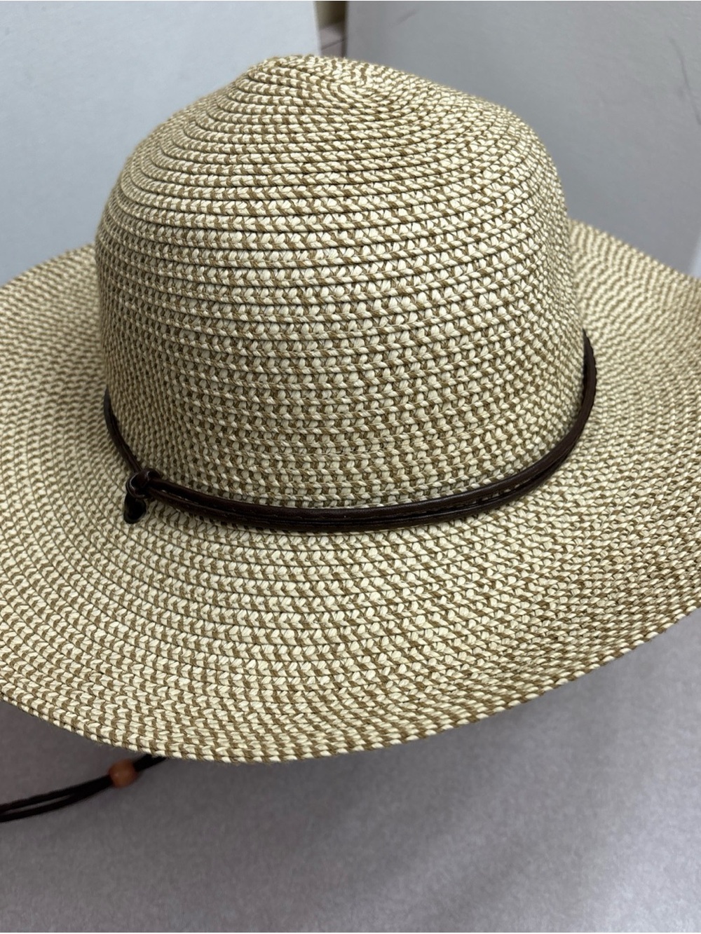 Solar Escape Straw Sun Hat Wide Brim Chin Strap One Size Packable Beach UPF
